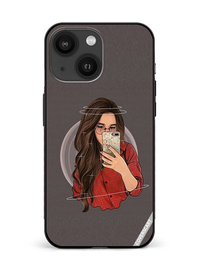 COVERSCART Protective Case Cover For Apple iPhone 13 Girl Clicks A Selfie Design Multicolour