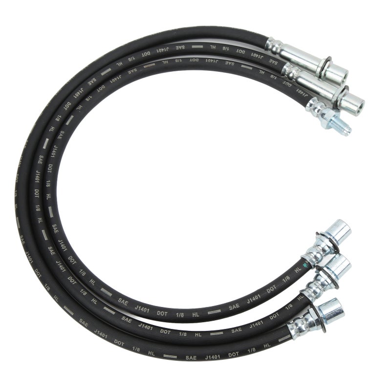 3pcs Extended Brake Line Kit Rear Front Rubber Replacement for Hilux LN106R LN46 RN46 YN65R - Image 3
