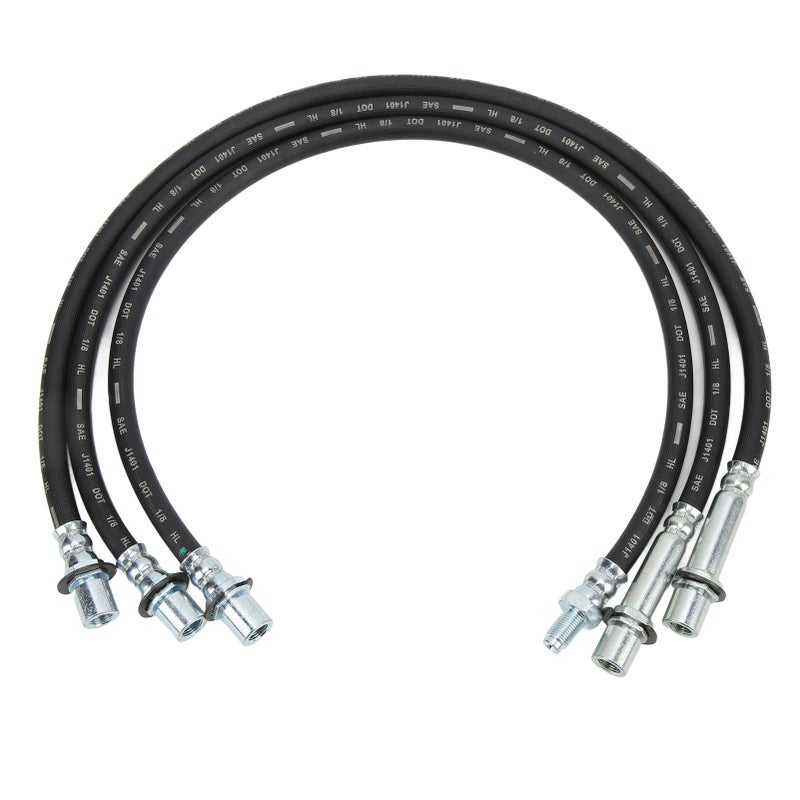 3pcs Extended Brake Line Kit Rear Front Rubber Replacement for Hilux LN106R LN46 RN46 YN65R - Image 1