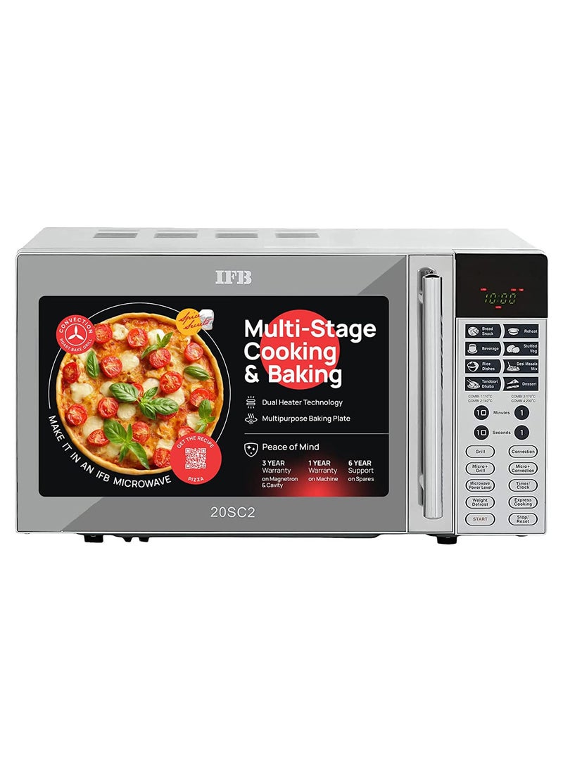 IFB IFB 20 L Convection Microwave Oven 20SC2 Metallic Silver With Starter Kit STANDARD  - Image 1