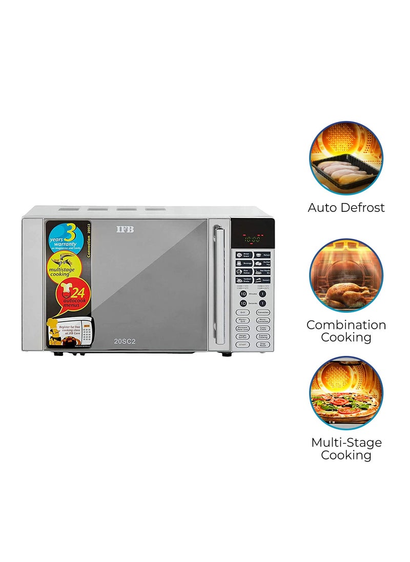 IFB IFB 20 L Convection Microwave Oven 20SC2 Metallic Silver With Starter Kit STANDARD  - Image 4