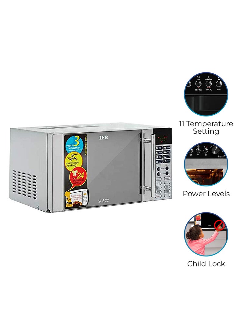 IFB IFB 20 L Convection Microwave Oven 20SC2 Metallic Silver With Starter Kit STANDARD  - Image 5
