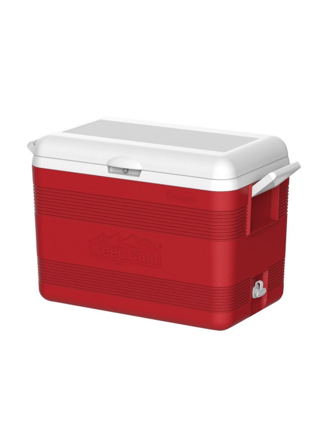 Durable Insulated Deluxe Handled Ice Chest Red and White 46 L MFIBXX010