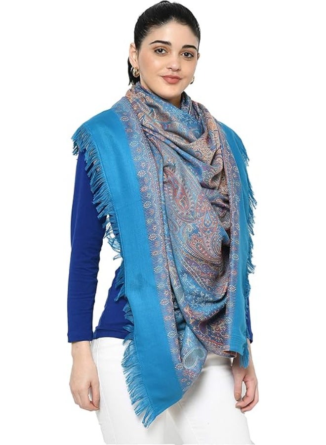 نورى كوتور شال منسوج يدويًا من مزيج القطن والصوف النقي بنسبة 100٪ - Image 2