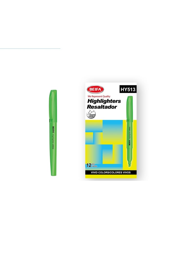 Beifa highlighter chisel fine green model HY513-04B7