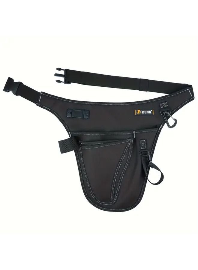 ميلوتوف حقيبة حزام أدوات حديقة قابلة للتعديل ثقيلة الوزن، منظم متعدد الجيوب باللون الأسود - Image 5