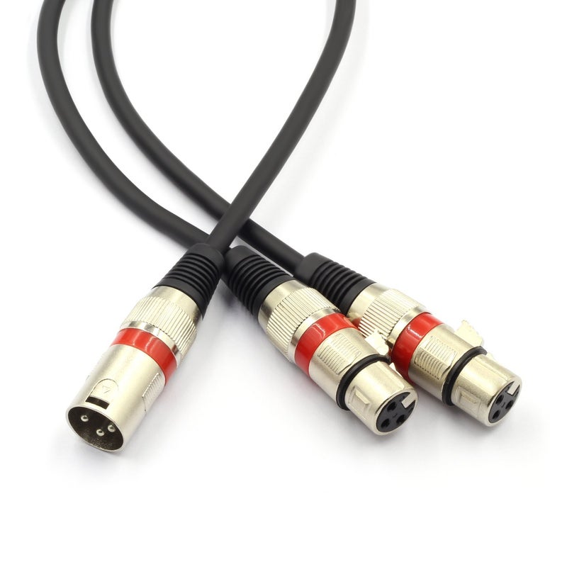SiYear Microphone Patch Y Cable Cords - XLR Male to Dual XLR Female 3 Pin Jack Balanced Splitter Cord Audio Adapter (XLR-M to 2XLR-F)-50 CM - Image 5