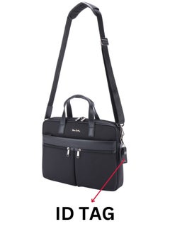 pierre cardin Premium Business Laptop Briefcase 15.6-Inch Laptop Bag Large Capacity Messenger Bag Soft Top Handle Handbag with Long Straps Travel Office Work Black  - Image 5
