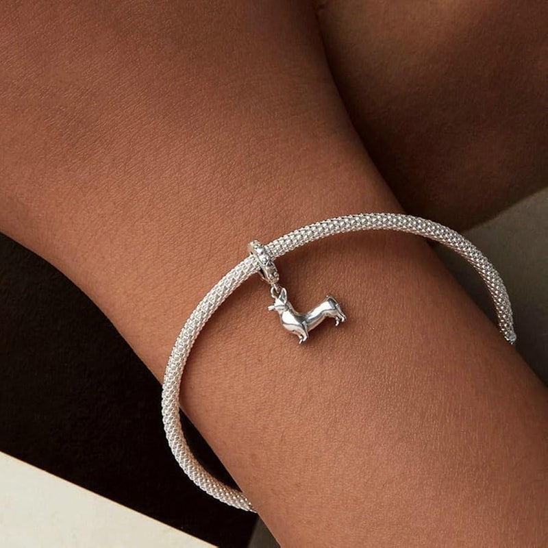 LAMOONY Cat Charm 925 Sterling Silver Bat Charm Peacock Charm Animal Charm Birthday Charm Gift Charm for Pandora Charm Bracelet - Image 3