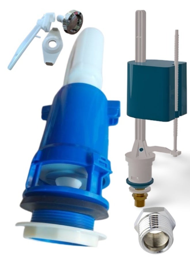 100 بون سيفون حمام- فيردى يعمل بكفائة على كل الانواع المشهورة والعلامات الكبيرة المنتشرة -  واى صندوق كبير لصندوق الطرد سن نحاس 3/8 و 1/2 "زى سن حنفية ايديال وديورافيت ستاندر) - Image 1