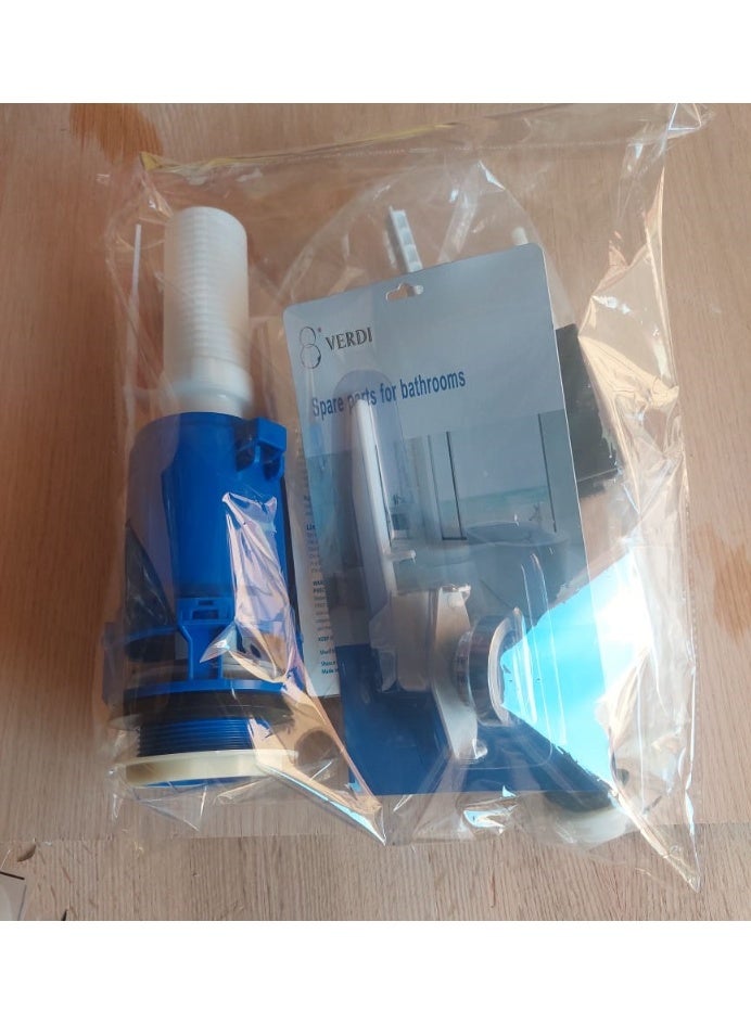 100 بون سيفون حمام- فيردى يعمل بكفائة على كل الانواع المشهورة والعلامات الكبيرة المنتشرة -  واى صندوق كبير لصندوق الطرد سن نحاس 3/8 و 1/2 "زى سن حنفية ايديال وديورافيت ستاندر) - Image 4