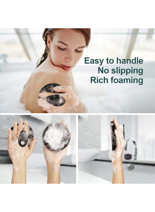 Innerneed Food-Grade Silicone Body Scrubber Exfoliating & Massaging Shower Brush, More Hygienic Bathing Tool, for All Skin Types, Lathers Well, Longer Service Life (Black) - Image 2