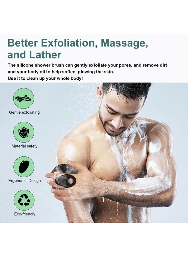 Innerneed Food-Grade Silicone Body Scrubber Exfoliating & Massaging Shower Brush, More Hygienic Bathing Tool, for All Skin Types, Lathers Well, Longer Service Life (Black) - Image 5