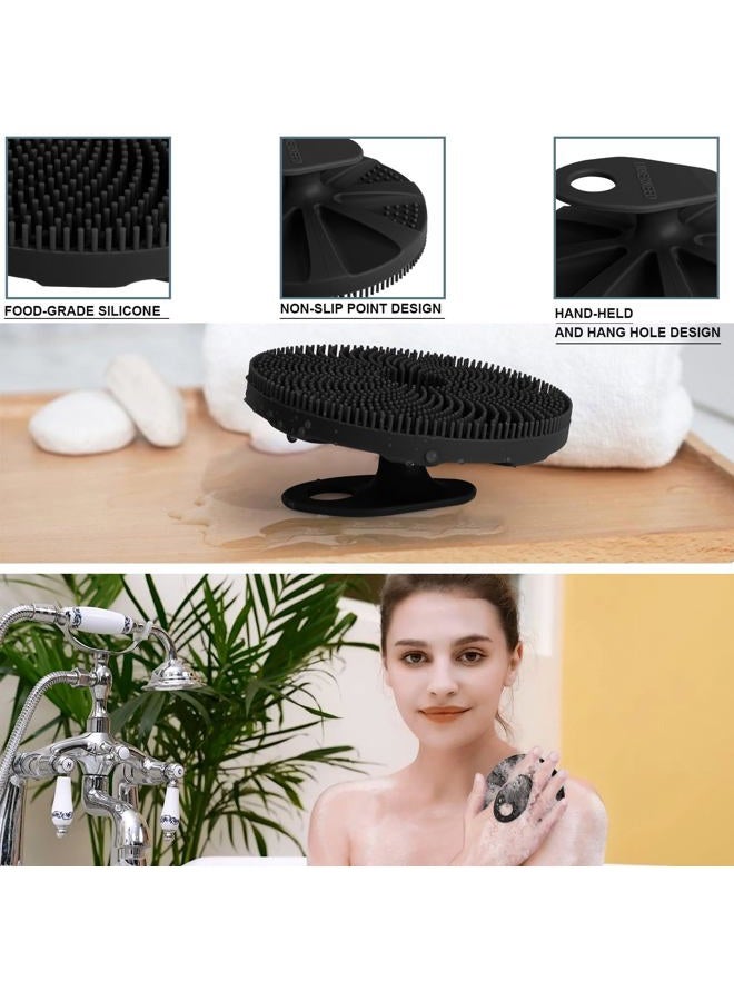 Innerneed Food-Grade Silicone Body Scrubber Exfoliating & Massaging Shower Brush, More Hygienic Bathing Tool, for All Skin Types, Lathers Well, Longer Service Life (Black) - Image 3