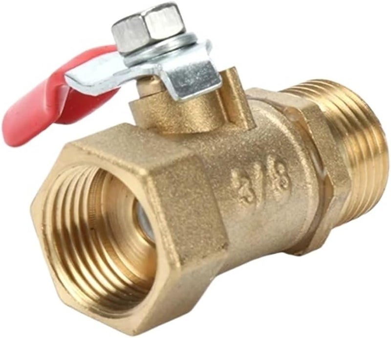 Brass Ball Valve 3 8 Inch Female Male Thread Connector Coupler Adapter - Image 1