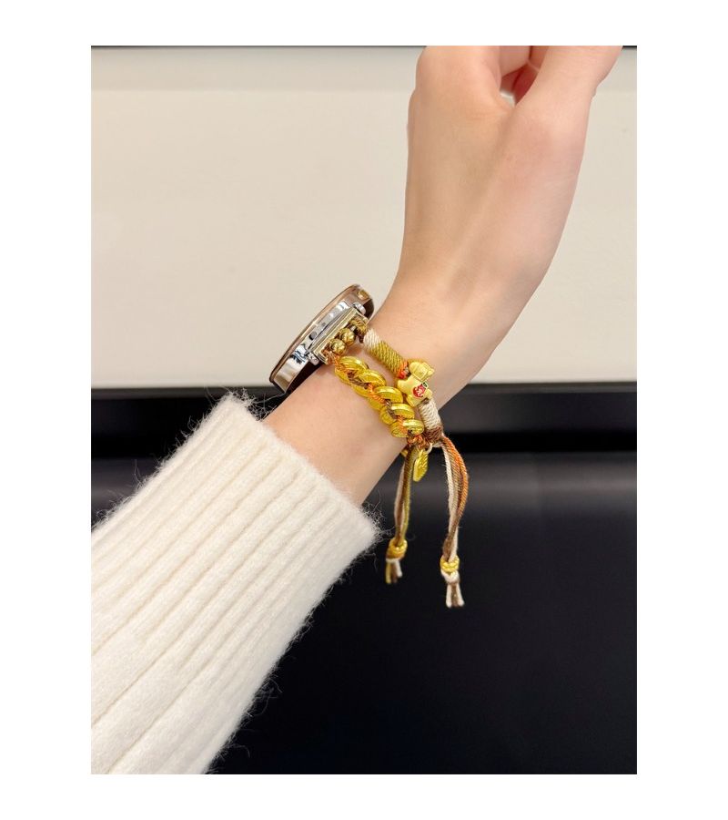 Golden Hand Adjustable 18mm Red Braided Strap Compatible with Huawei Watch GT6 GT5 GT4 GT3 GT2 Fit3 Fit4 Band 8 9 10 NFC - Image 4