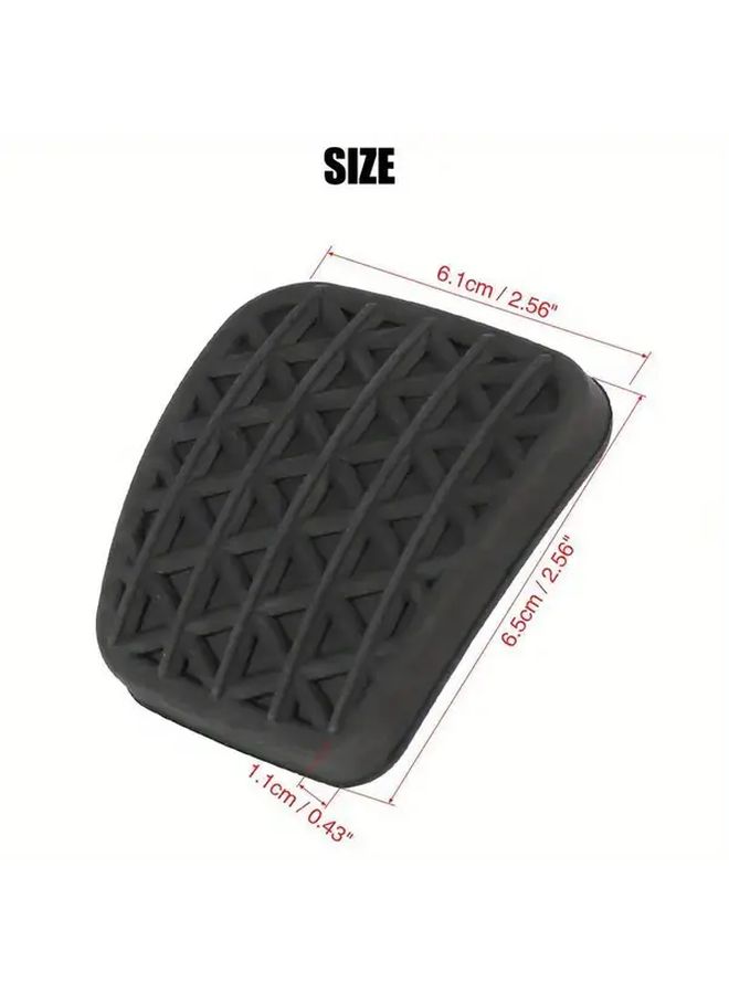 2pcs Anti Slip Rubber Brake Clutch Pedal Covers Black Stitched Design Enhanced Grip Comfort Universal Fit Vehicle Maintenance Durable Rubber Material - Image 2