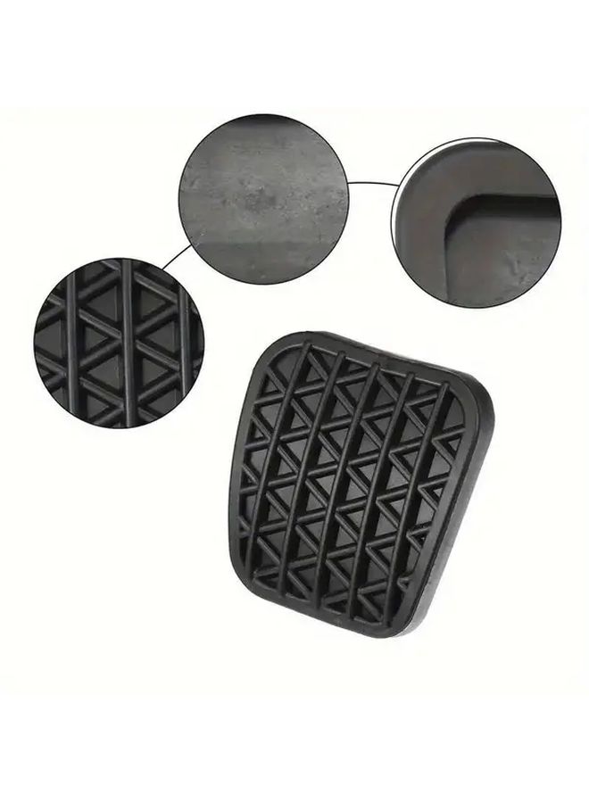 2pcs Anti Slip Rubber Brake Clutch Pedal Covers Black Stitched Design Enhanced Grip Comfort Universal Fit Vehicle Maintenance Durable Rubber Material - Image 3