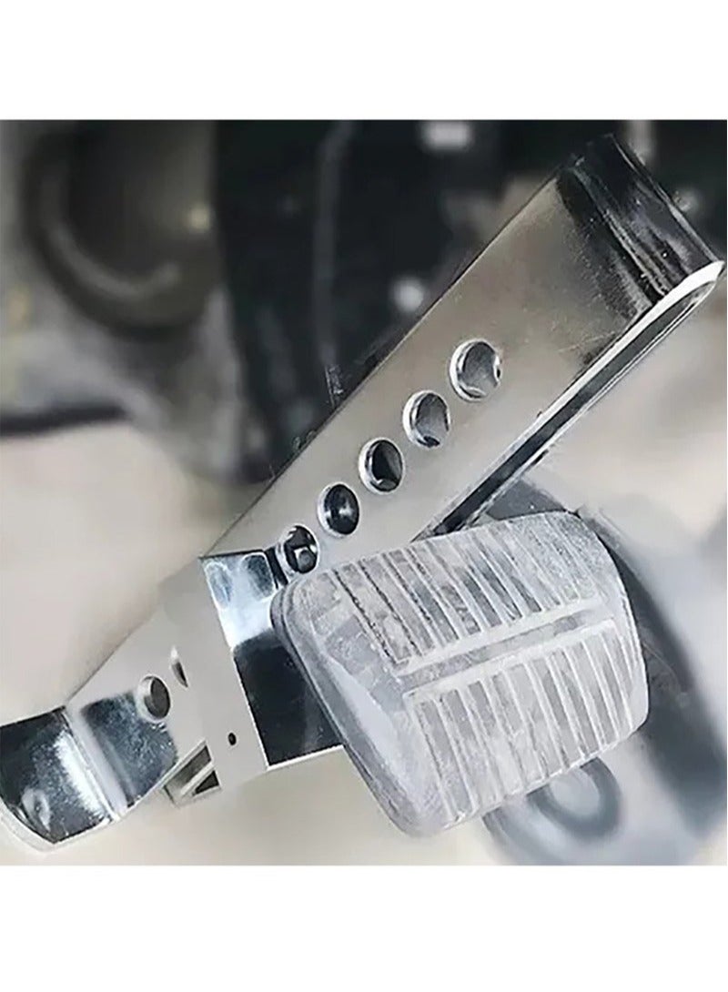 Pedal Lock Brake Pedal Lock  Stainless Steel 8 Holes Clutch Lock Anti Theft Clutch Lock Car Brake Safety Lock Tool Gas Pedal Lock - Image 4
