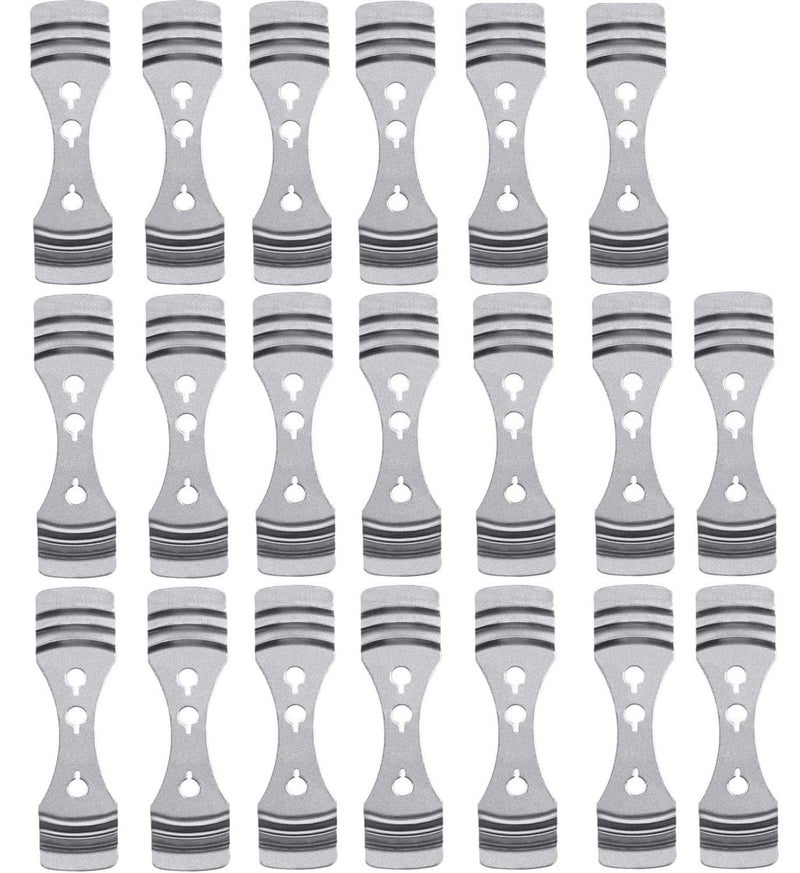 KAHEIGN 20Pcs Metal Candle Wick Centering Devices Stainless Steel Candle Core Holder for Candle DIY Making Silver