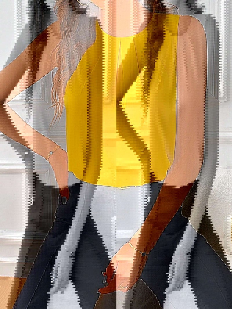 سترة أنيقة بلون موحد - Image 1