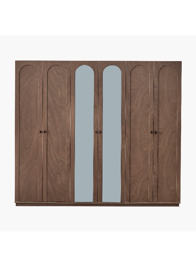 Home Box Luisia 6-Door Wardrobe with 2 Mirrors  - Image 3