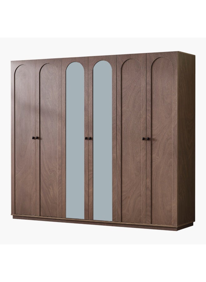 Home Box Luisia 6-Door Wardrobe with 2 Mirrors  - Image 4