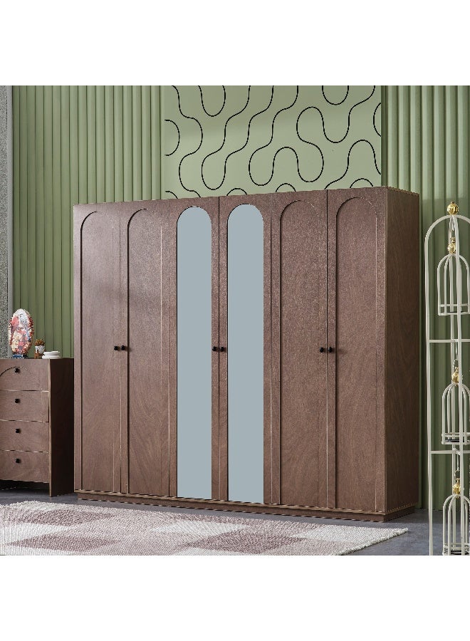 Home Box Luisia 6-Door Wardrobe with 2 Mirrors  - Image 2