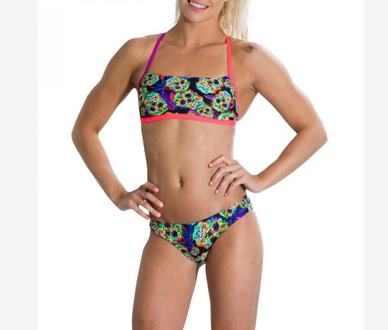 speedo مجموعة ملابس السباحة المطبوعة رقميًا للنساء، متعددة الألوان - Image 1