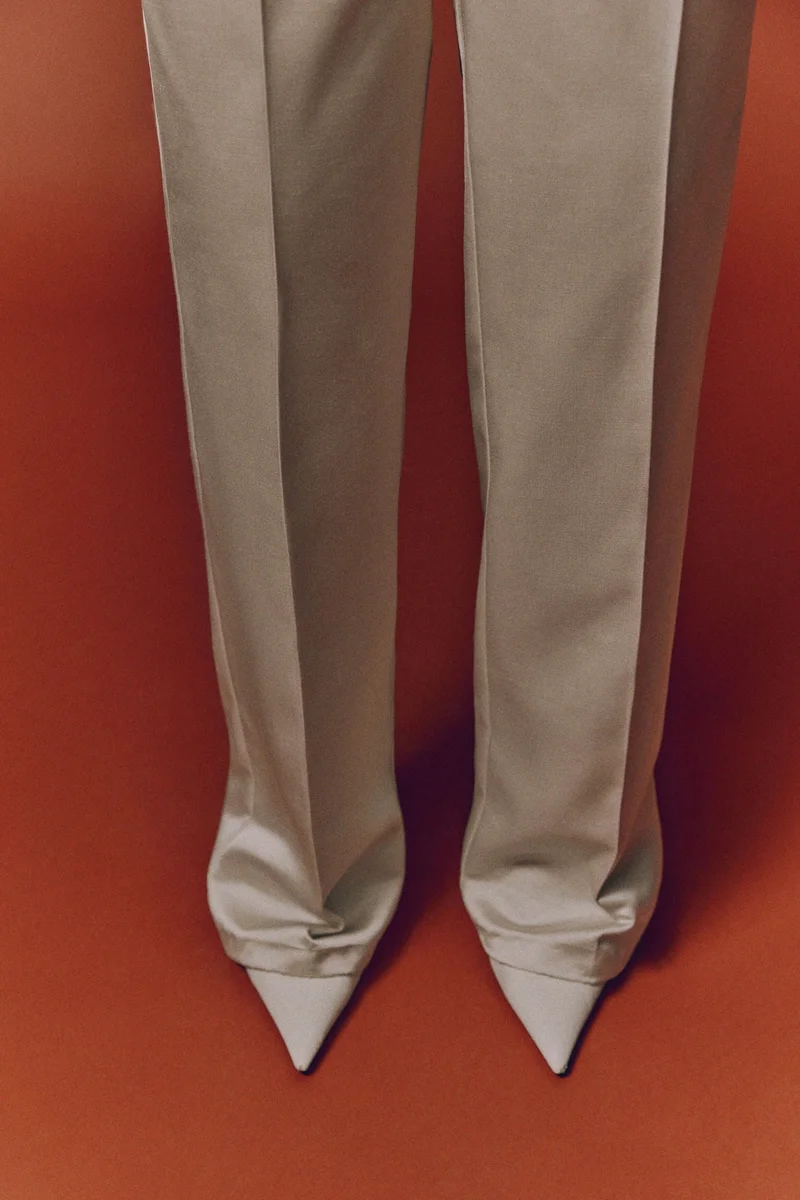 اتش اند ام بنطلون أنيق بخصر عالي