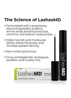 LashesMD Eyelash Growth Serum & Eyelash Conditioner for Naturally Fuller Looking Eyelashes and Eyebrows In As Little As Four Weeks  - Image 2