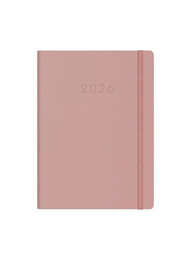 Collins - Legacy - 2026 12 Month Calendar Year Planner, Day-To-Page with 1/2 Hourly Appointments Diary, A5 Hard Cover - Pink (CL51.50-26) - Image 2