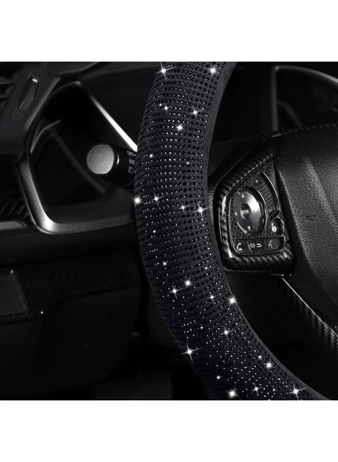 Generic Shiny Diamond Car Steering Wheel Cover, Universal Size, Shiny Breathable Auto Parts Steering Wheel Protector, Sports Car, Car Interior Modification - Image 5