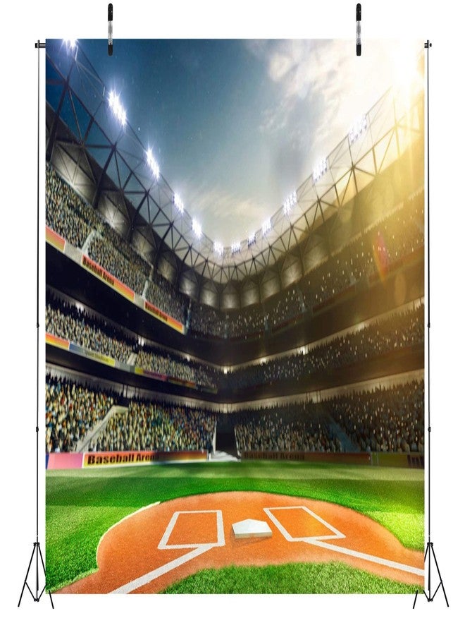 BELECO 7x5ft Baseball Backdrop Bootball Stadium Photography Backdrop for Birthday Party Decoration Games Photo Background Props - Image 3
