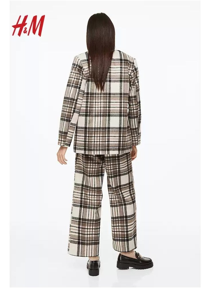 H and M - HM Casual Straight Satin Wide Leg Pants And Trousers - Image 1
