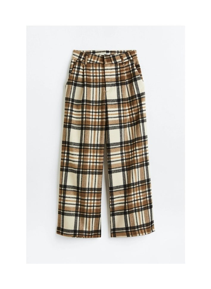 H and M - HM Casual Straight Satin Wide Leg Pants And Trousers - Image 1