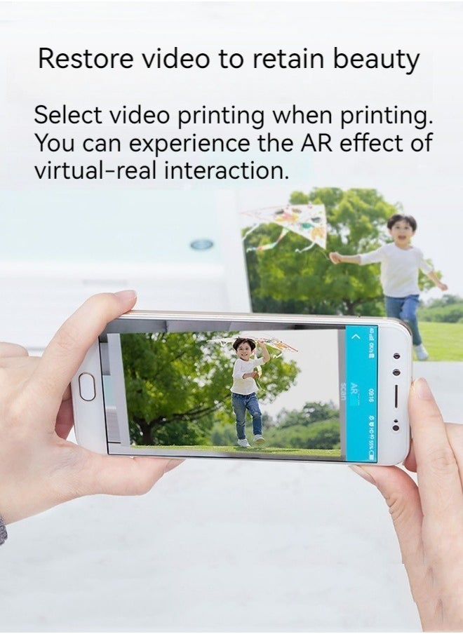 M MIAOYAN - New color photo printer mobile phone wireless connection home portable mini photo printer (with photo paper and ribbon) - Image 1