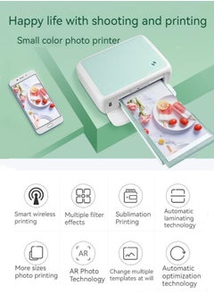 M MIAOYAN New color photo printer mobile phone wireless connection home portable mini photo printer (with photo paper and ribbon)  - Image 2