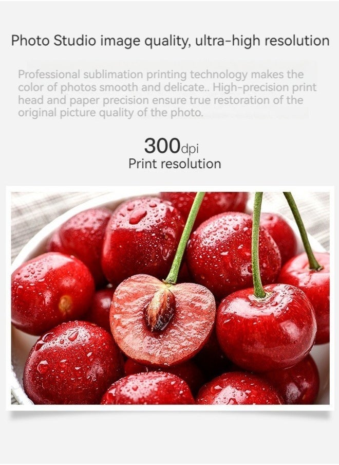 M MIAOYAN - New color photo printer mobile phone wireless connection home portable mini photo printer (with photo paper and ribbon) - Image 1
