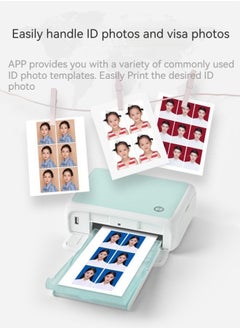 M MIAOYAN New color photo printer mobile phone wireless connection home portable mini photo printer (with photo paper and ribbon)  - Image 4