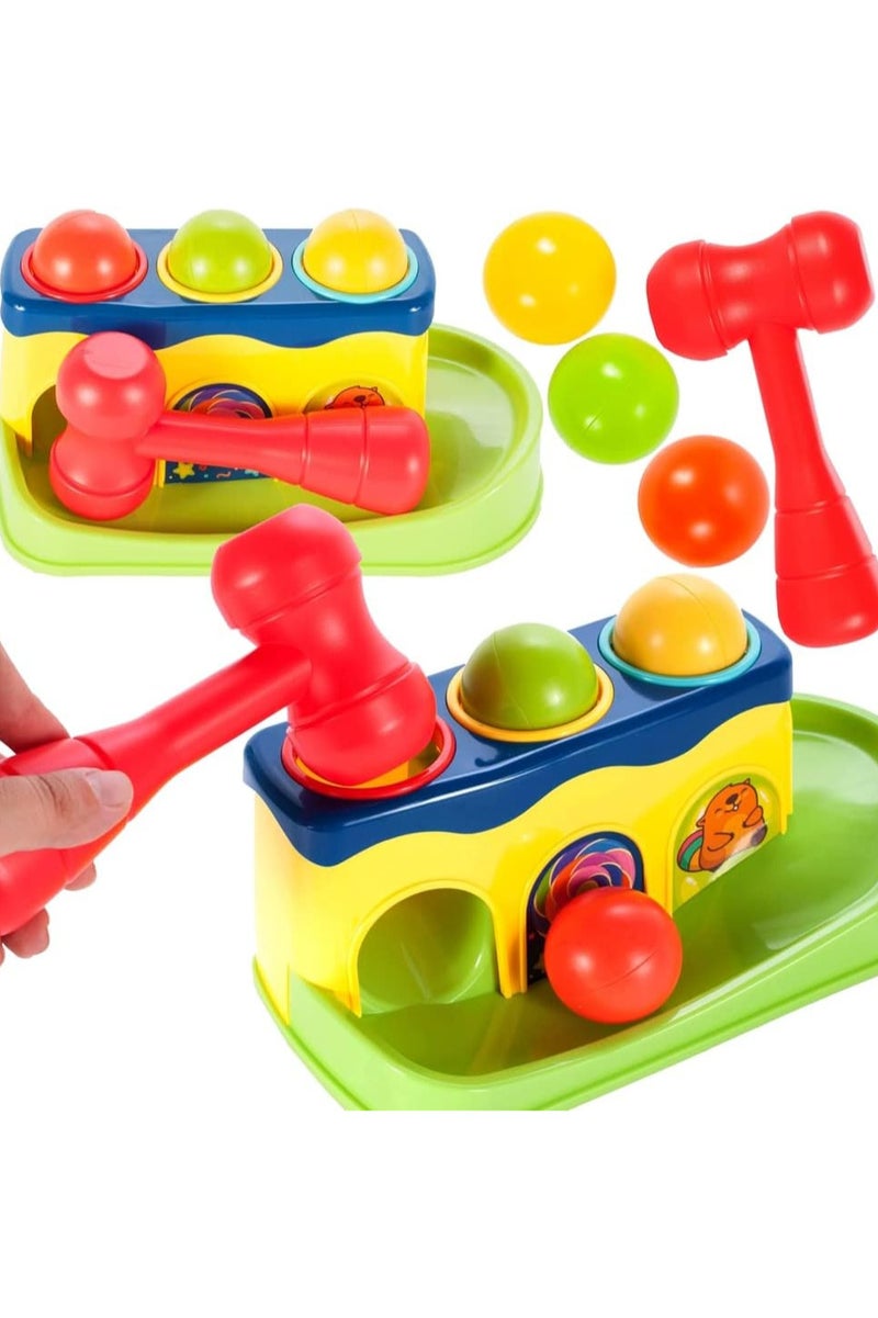 Hammer Toy | Hammering Seat + 3 Balls + Hammer | Educational Toy for 12 Months+ - Image 1