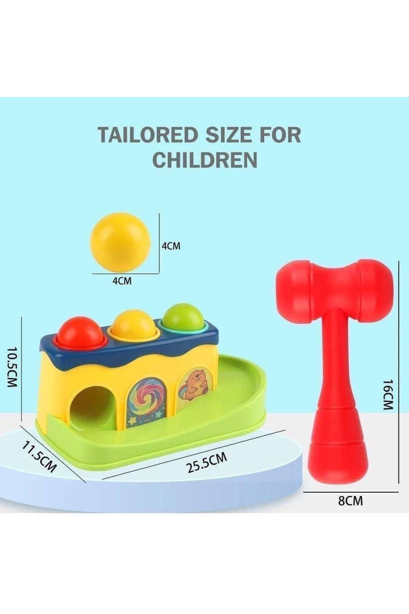 Hammer Toy | Hammering Seat + 3 Balls + Hammer | Educational Toy for 12 Months+ - Image 3
