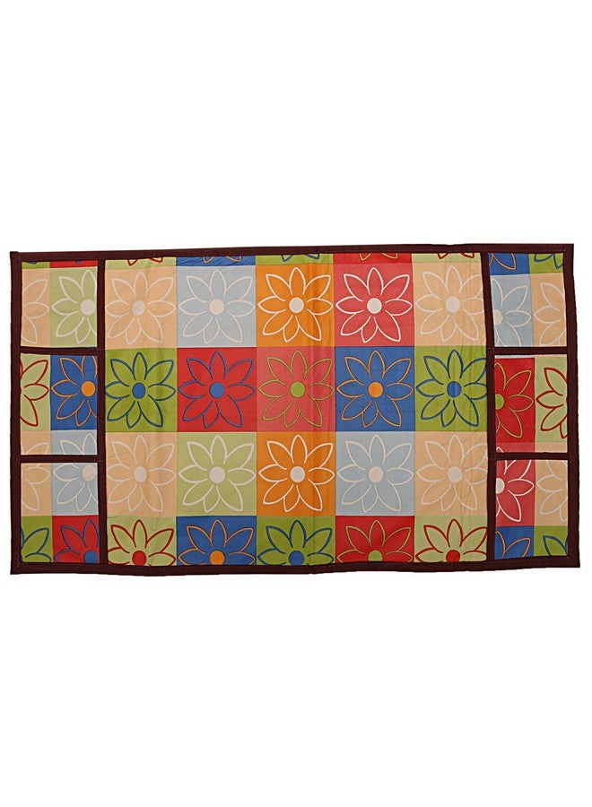 Kuber Industries Flower Design PVC Fridge Top Cover, Protect for Scratches, Waterproof, Wear & Tear and Dust with 6 Utility Side Pockets (Blue)-HS_38_KUBMART21069, Standard - Image 2