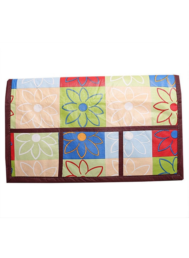 Kuber Industries Flower Design PVC Fridge Top Cover, Protect for Scratches, Waterproof, Wear & Tear and Dust with 6 Utility Side Pockets (Blue)-HS_38_KUBMART21069, Standard - Image 4