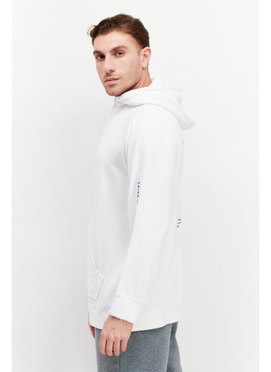 TRIBE OF 6 Men Sportswear Fit Football Sweatshirt, White  - Image 3