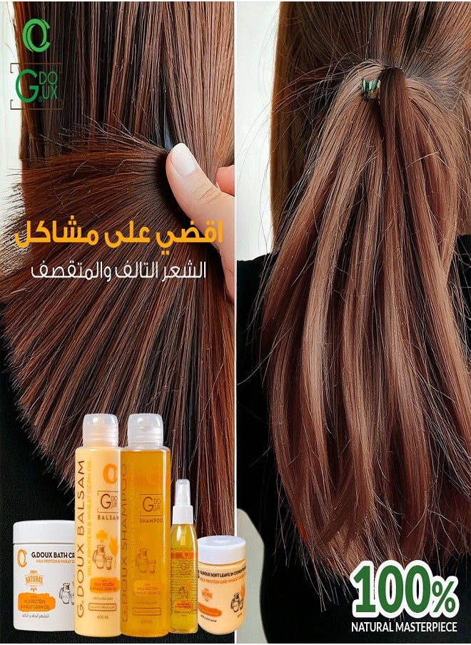 G.DOUX Milk Protein And Wheat Germ Oil Nourishing Shampoo 400ml  - Image 3