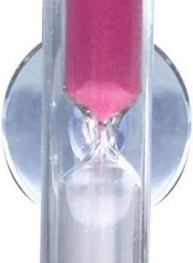 Pink Suction Cup Hourglass Removable Sandglass Timer For Wall Games And Room Decor - Image 1