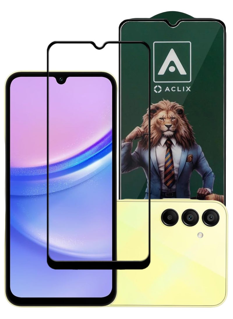ACLIX Antistatic ESD Dustproof Premium Quality High Definition Tempered Glass Screen Protector Designed For Samsung Galaxy A15 - Image 1