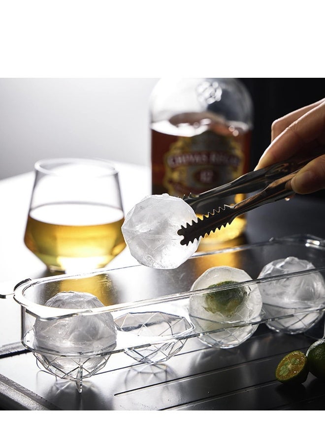 Ice Ball Mold Maker Tray For Freezer 2 Inch Diamond Maker Mold Easy Release Round Cube Set Of 2