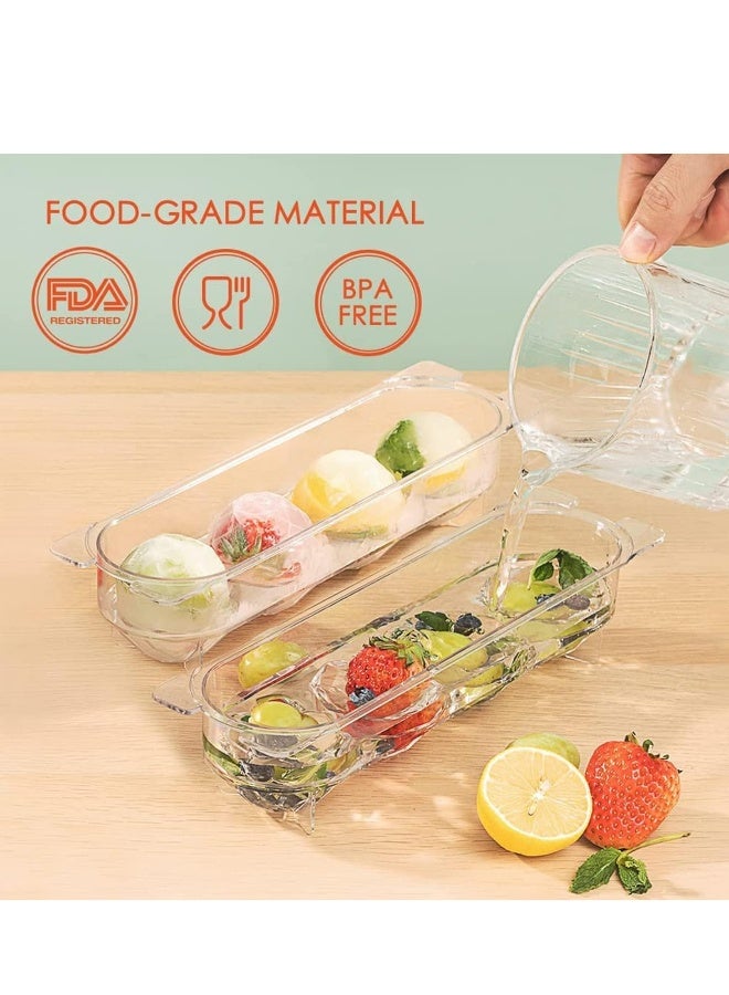 Ice Ball Mold Maker Tray For Freezer 2 Inch Diamond Maker Mold Easy Release Round Cube Set Of 2